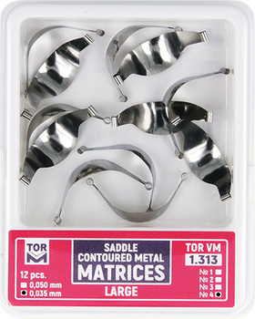 Saddle Contoured Metal Matrices (12 pcs box) large (4) - 0.035mm