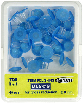 Stem discs (40 pcs box) 8 mm blue coarse  - TOR VM