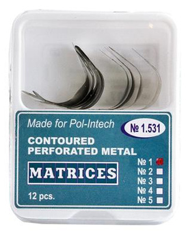 Contoured perforated metal matrices for Ivory (12 pcs box) no. 1 - TOR VM