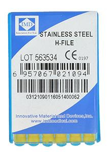 Stainless steel endo files (6 pcs box) length 25 mm H-File 20
