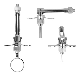 Aspirating dental syringe with breech loading, type 2
