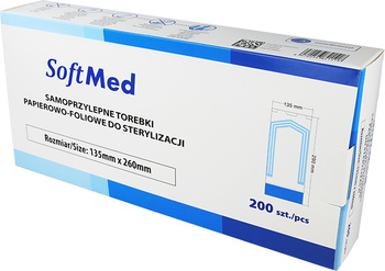 Torebki do sterylizacji (op. 200 szt.) 135mm x 260mm SoftMed