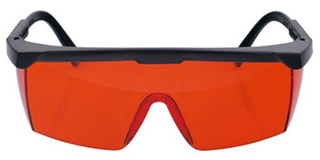 Safety goggles/glasses UV 100% with frame adjustment orange