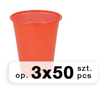 Disposable cups  Polydent 180ml (package 3 x 50 pcs bag) red