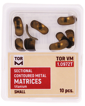 Sectional contoured titanium matrices (10 pcs box) - small - 0,030 soft (1.0972T) - TOR VM