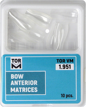 Łukowe matryce transparentne do przednich zębów / kształt 1 (0 mm wytłoczenia poddziąsłowego) / op. 10 szt. (1.951)