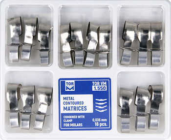 Contoured matrices (16 pcs box) for molars - TOR VM
