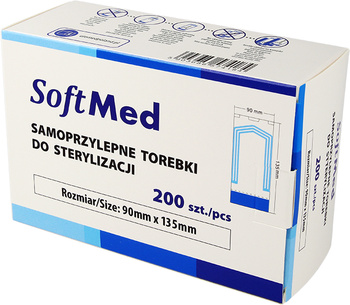 Torebki do sterylizacji (op. 200 szt.) 90mm x 135mm SoftMed