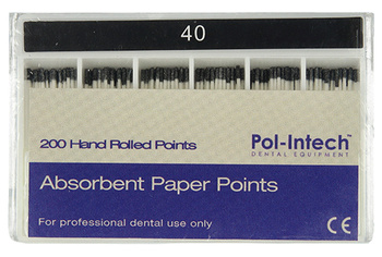 Absorbent paper points Pol-Intech (200 pcs box) - 2% 40