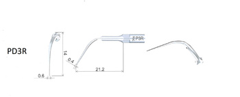 Ultrasonic scaler tip for PERIO Woodpecker PD3R (Satelec/NSK)