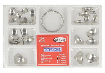 Formówki sekcyjne profilowane + zacisk pierścieniowy - zestaw 50szt. - 0,035mm hard (1.298) - TOR VM