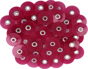 Polishing discs for S-Flex mandrel (50 pcs box) 12,7 mm raspberry coarse
