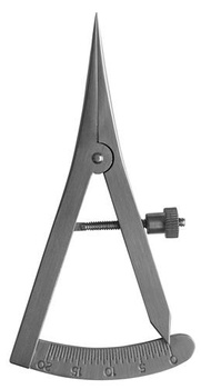 Bone thickness implant gauge straight