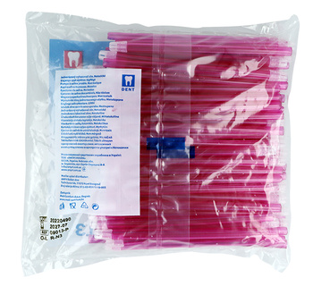 Saliva ejectors Polydent (100 pcs/bag) - pink