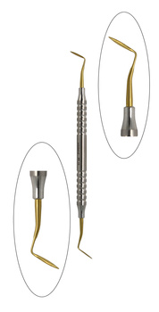 Serrated peritome in hollow curved handle - PolyDent, type PP