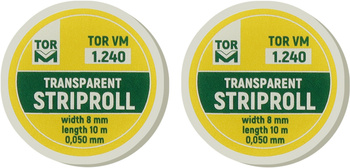 Taśma poliestrowa przezroczysta 8 mm (1.240) (op.2 szt.) - TOR VM