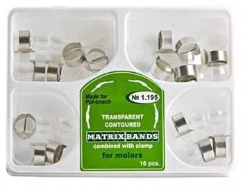 Transparent contoured matrices set 16 pcs for molars - TOR VM