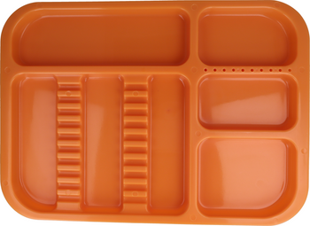 Tacka stomatologiczna 34x24,5x2 cm (plastikowa, autoklawowalna) - pomarańczowa