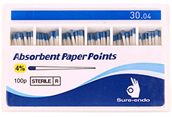Sączki papierowe Sure-Endo Greater Taper 0.04-4% , 0.06-6% , (op. 100 szt.) 30/04