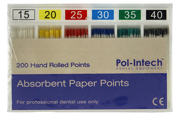 Absorbent paper points Pol-Intech (200 pcs box) - 2% 15-40