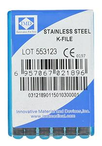 Stainless steel endo files (6 pcs box) length 25 mm K-File 40