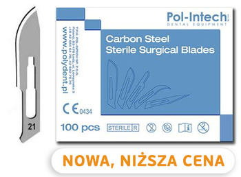 Carbon Steel Sterile Surgical Blades #21 (100 pcs box) Polydent