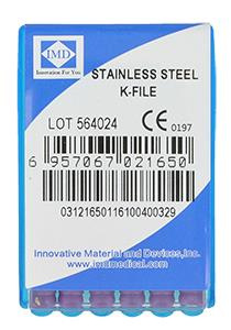 Stainless steel endo files (6 pcs box) length 25 mm K-File 10