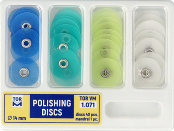 Polishing discs assortment (40pcs box) 14 mm - TOR VM