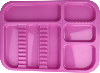 Plastic dental tray 34x24,5x2 cm (autoclavable) - purple
