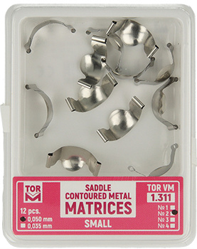 Saddle Contoured Metal Matrices (12 pcs box) small (2) - 0.050 mm - TOR VM