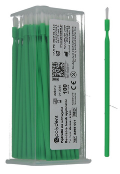 Bendable brush applicator (100 pcs/box) green
