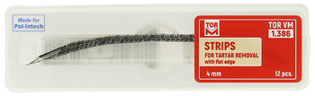 Metal strips for tartar removal (12 pcs box) flat edge - TOR VM