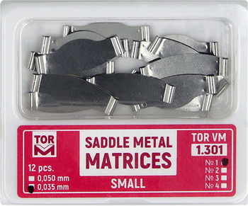 Matryce siodłowe płaskie 0,035 mm (op. 12 szt.) małe (1.301) - TOR VM