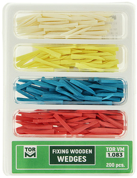 Fixing wooden wedges (200 pcs box) - TOR VM
