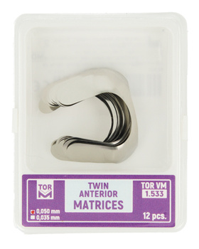 Twin anterior matrices (package 12 pcs.) 0,050 mm (1.533) large - TOR VM