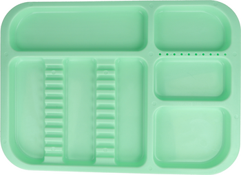 Plastic dental tray 34x24,5x2 cm (autoclavable) - green