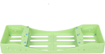 Kaseta plastikowa do sterylizacji na 5 instrumentów - zielona