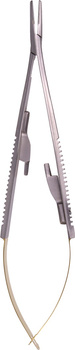 Castroviejo needle holder with TC, straight - 14 cm