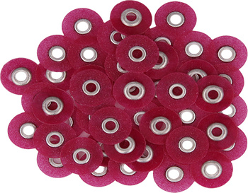 Polishing discs for S-Flex mandrel (50 pcs box) 9,5 mm raspberry coarse