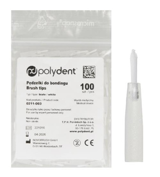 Pędzelki do bondingu (op. 100szt.) białe