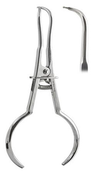 White dental dam pliers