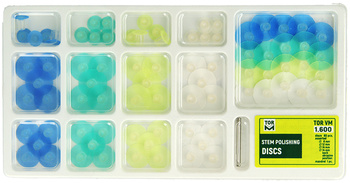 Dyski polerujące z trzonkiem asortyment (op. 80 szt.) (1.600) - TOR VM