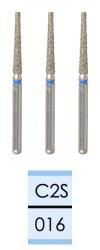 Diamond burs for FG handpiece swiss type C2S (3 pcs.)
