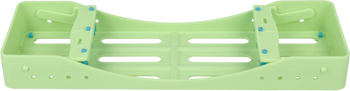 Instrument sterilization cassette - 3 slots - green