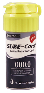 Retraction cord Sure-Endo impregnated 254cm with cutter 000.0