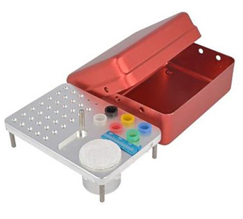 Endobox for 35 canal instruments red