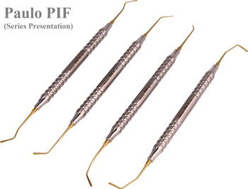 Set 4 sztuk nakładaczy Paulo PIF - TiN karbowany uchwyt