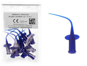 Pre-bent elastic microapplicator tips (10 pcs package) - blue