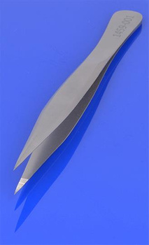 Sharp tweezers 11 cm, flat handle, jewelery model, CP-46