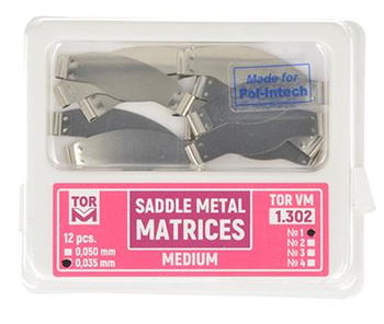 Saddle metal matrices 0,035 mm (12 pcs.) medium (1.302) - TOR VM